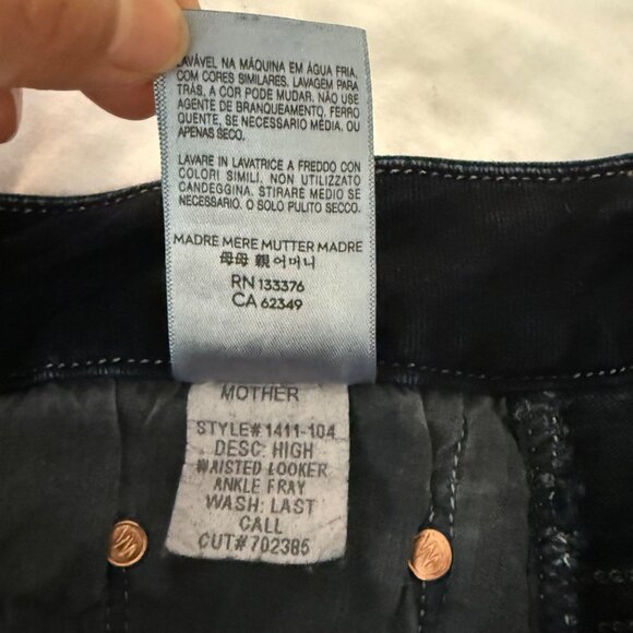 Mother Jeans High Waisted Looker Ankle Fray in Last Call Dark Wash - Picture 11 of 11